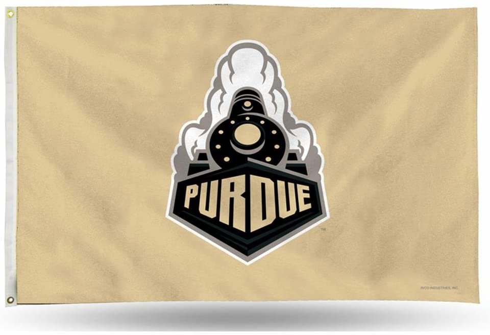 Purdue University Boilermakers Premium 3x5 Feet Flag Banner, Logo Design, Metal Grommets, Outdoor Use, Single Sided