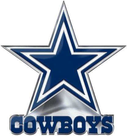 Dallas Cowboys Premium Aluminum Metal Raised Auto Emblem, Alternate Logo, Color Embossed, Full Adhesive Backing