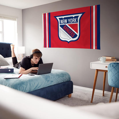 Rico Industries NHL New York Rangers Alternate 3' x 5' Banner Flag 3' x 5' Banner Flag Single Sided - Indoor or Outdoor - Home Décor