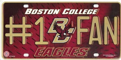Rico NCAA Boston College Eagles #1 Fan Metal Tag License Plate