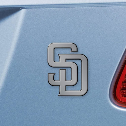 San Diego Padres Solid Metal Raised Auto Emblem Decal Adhesive Backing