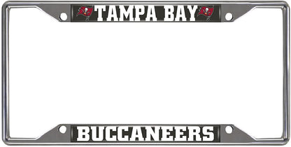 Tampa Bay Buccaneers Metal License Plate Frame Chrome Tag Cover 6x12 Inch