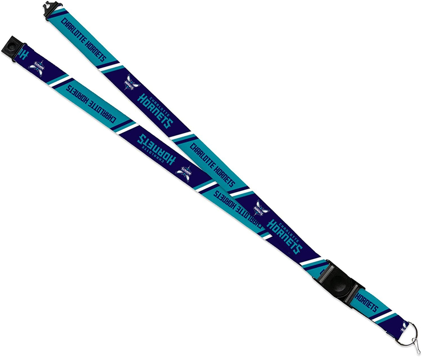 Charlotte Hornets Premium Lanyard Keychain 18 Inch Button Clip Safety Breakaway