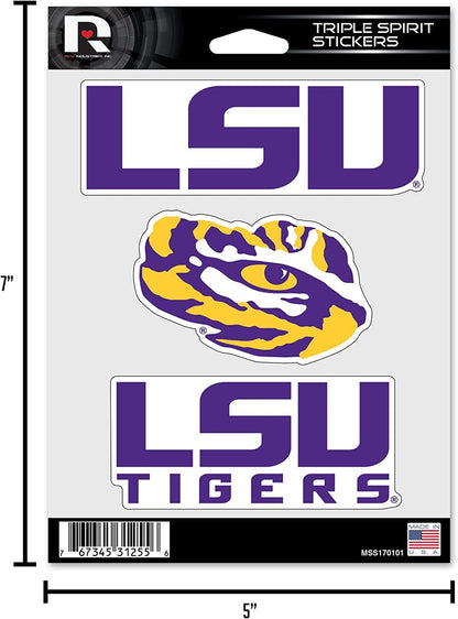 University of California Los Angeles Bruins UCLA Sticker Decal Sheet 3-Piece Die Cut 5x7 Inch