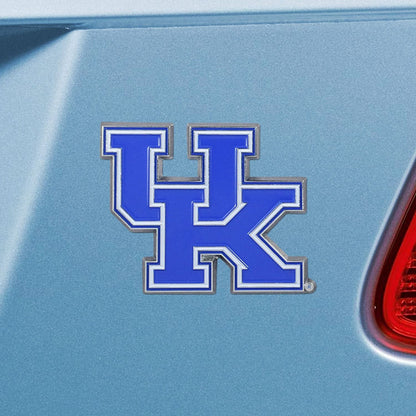 University of Kentucky Wildcats Premium Solid Metal Raised Auto Emblem, Shape Cut, Adhesive Backing