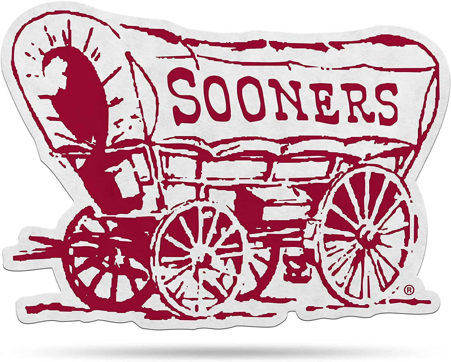 Rico Industries NCAA Oklahoma Sooners Shape Cut Mascot Pennant - Home, Living Room, Bedroom, Mancave Decor - Soft Felt Material - Made