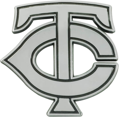 Minnesota Twins Solid Metal Raised Auto Emblem Decal Adhesive Backing