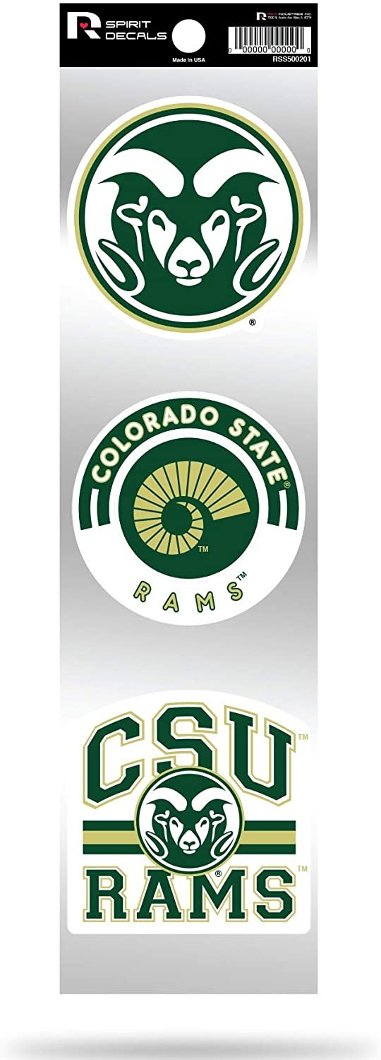 Colorado State Rams Triple Retro Throwback Spirit Decals Flat Vinyl Auto Home Sticker Sheet University of