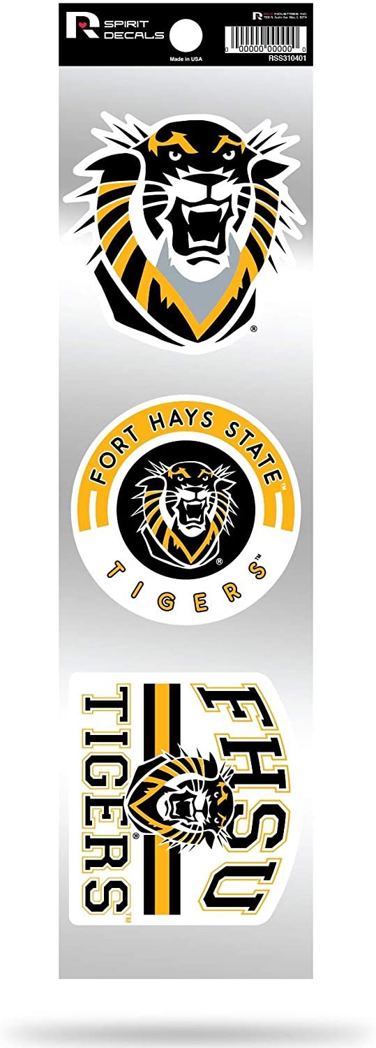 Fort Hays State Tigers FHSU Triple Retro Throwback Spirit Decals Flat Vinyl Auto Home Sticker Sheet University of