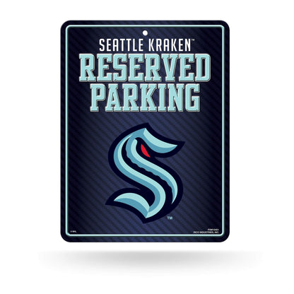 Seattle Kraken Metal Parking Wall Sign, 8.5x11 Inch