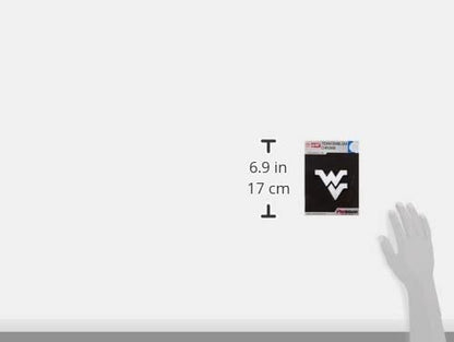 West Virginia University Mountaineers Auto Emblem, Silver Chrome Color, Molded Raised, Adhesive Tape Backing, 3 Inch