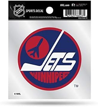 Winnipeg Jets 4x4 Decal Sticker Retro Logo Clear Backing
