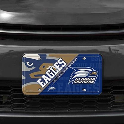 Georgia Southern University Eagles Premium Metal Auto Tag License Plate, Split Logo Design, 12x6 Inch