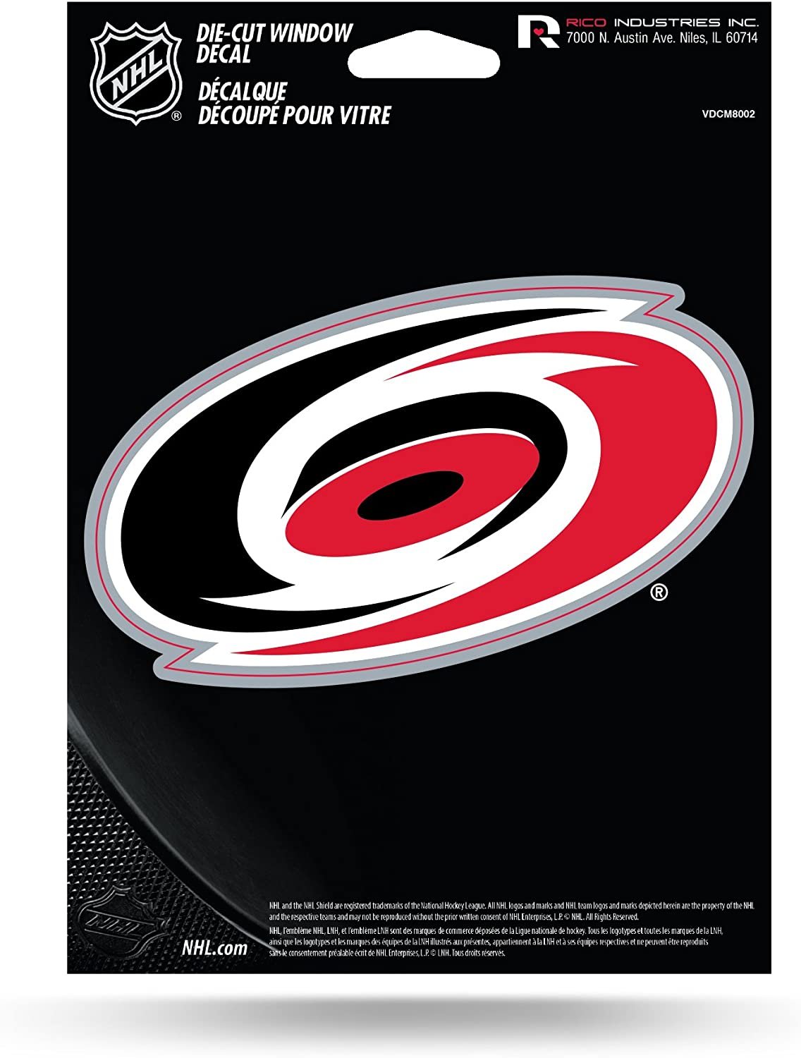 Carolina Hurricanes 5 Inch Die Cut Flat Vinyl Decal Sticker Adhesive Backing