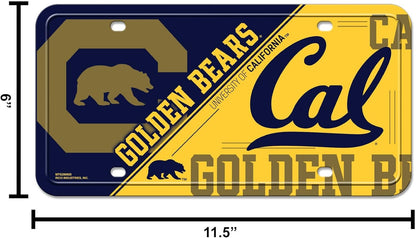 University of California Golden Bears Cal Berkley Metal Tag License Plate, 12x6 Inch, Pre-drilled Holes