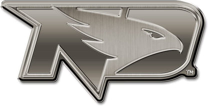 University of North Dakota Fighting Hawks Solid Metal Auto Emblem Antique Nickel for Car/Truck/SUV