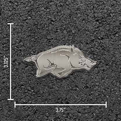 University of Arkansas Razorbacks Auto Emblem Solid Metal Antique Style