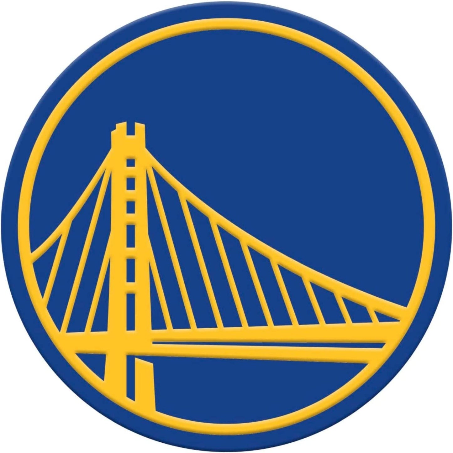 Golden State Warriors Solid Metal Color Auto Emblem Raised
