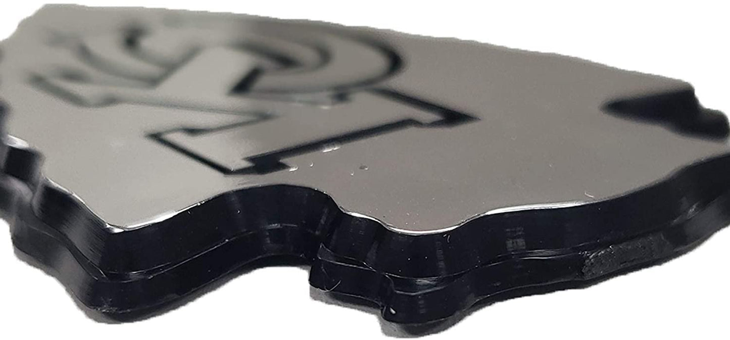 Chicago White Sox Solid Metal Auto Emblem, Raised Chrome, 3.5 Inch, Adhesive Backing