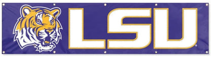 Louisiana State University Tigers LSU Giant 8x2 Flag Banner Embroidered Applique