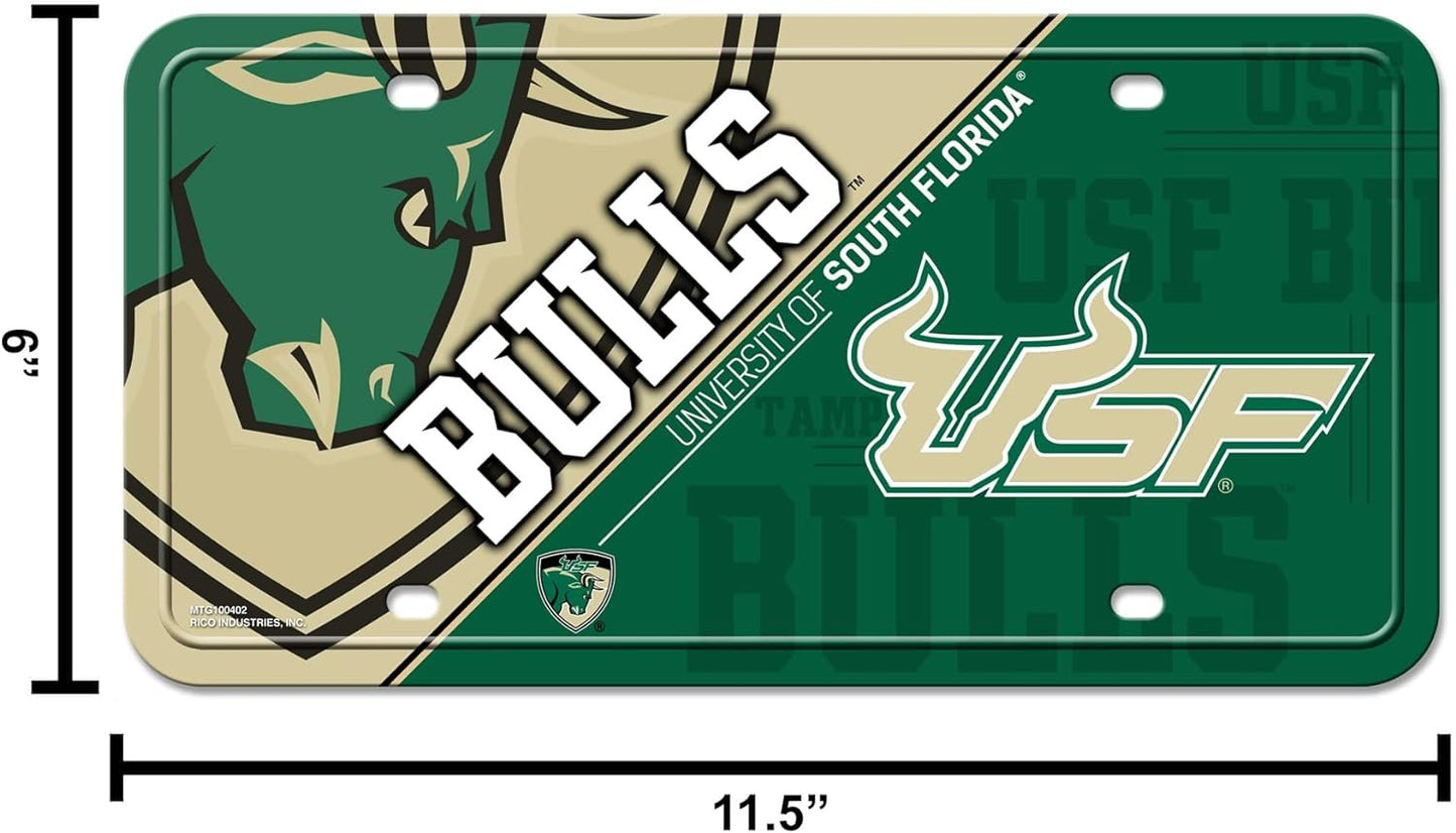 University of South Florida Bulls USF Metal Tag License Plate, 12x6 Inch, Pre-drilled Holes