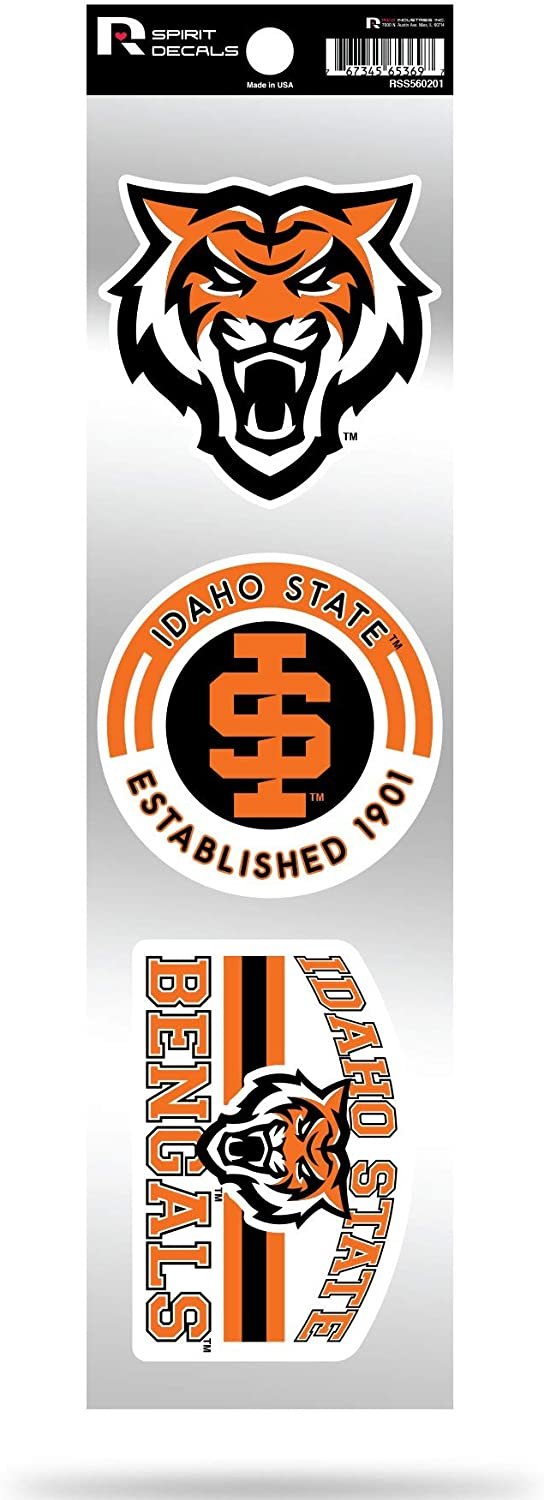 Idaho State Bengals Triple Retro Throwback Spirit Decals Flat Vinyl Auto Home Sticker Sheet University of