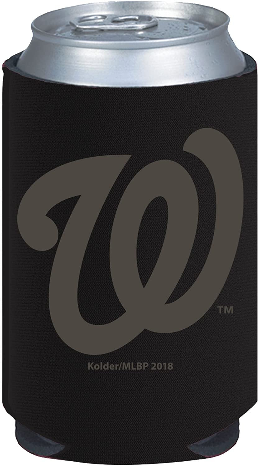 Washington Nationals 2-Pack Black Tonal CAN Beverage Insulator Neoprene Holder Cooler Baseball