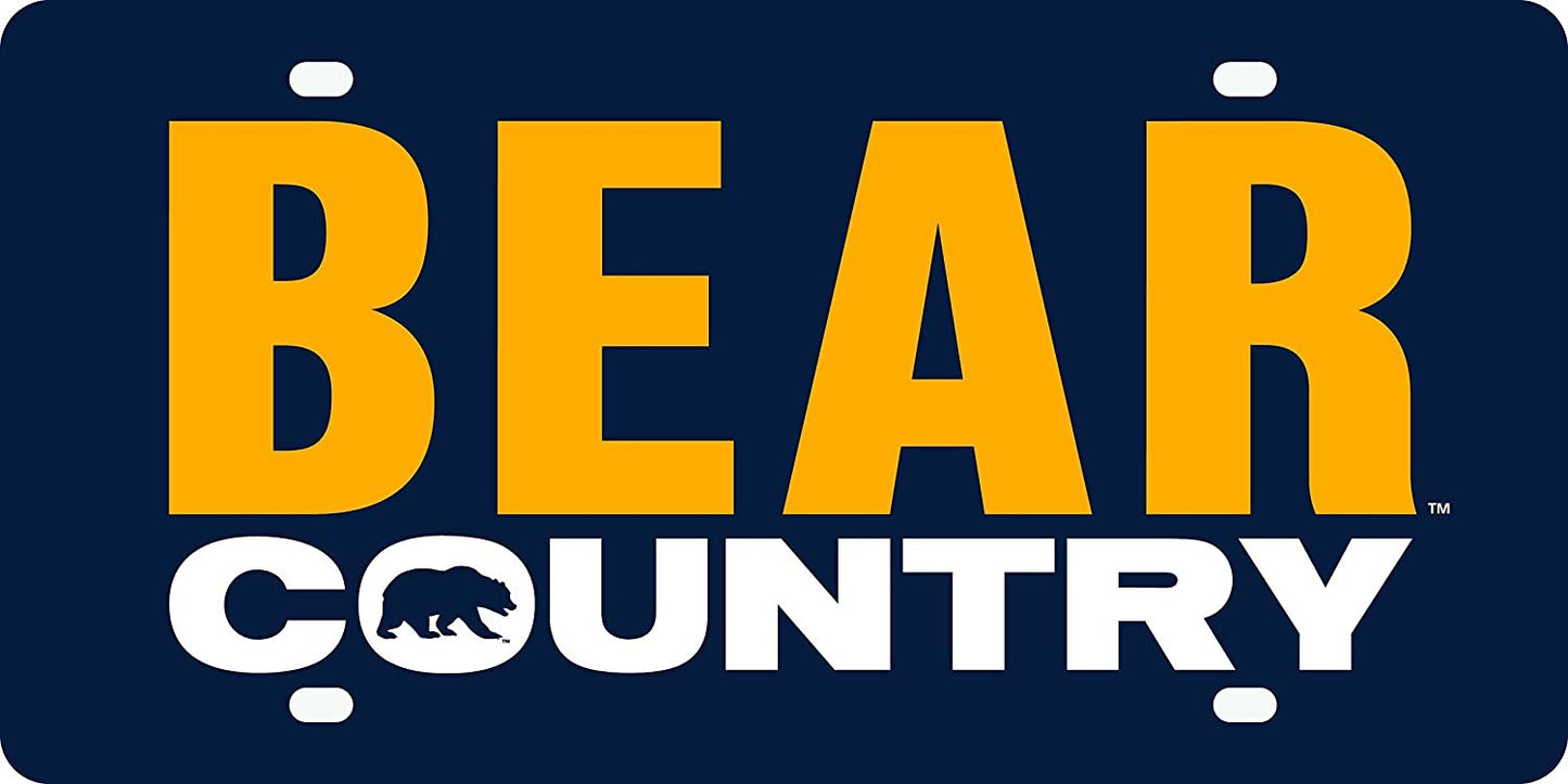 California Berkley Bears Premium Laser Cut Tag Acrylic Inlaid License Plate, Country Design, 6x12 Inch