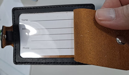 Atlanta Falcons Luggage Bag Tag Laser Engraved Ultra Suede Includes ID Card