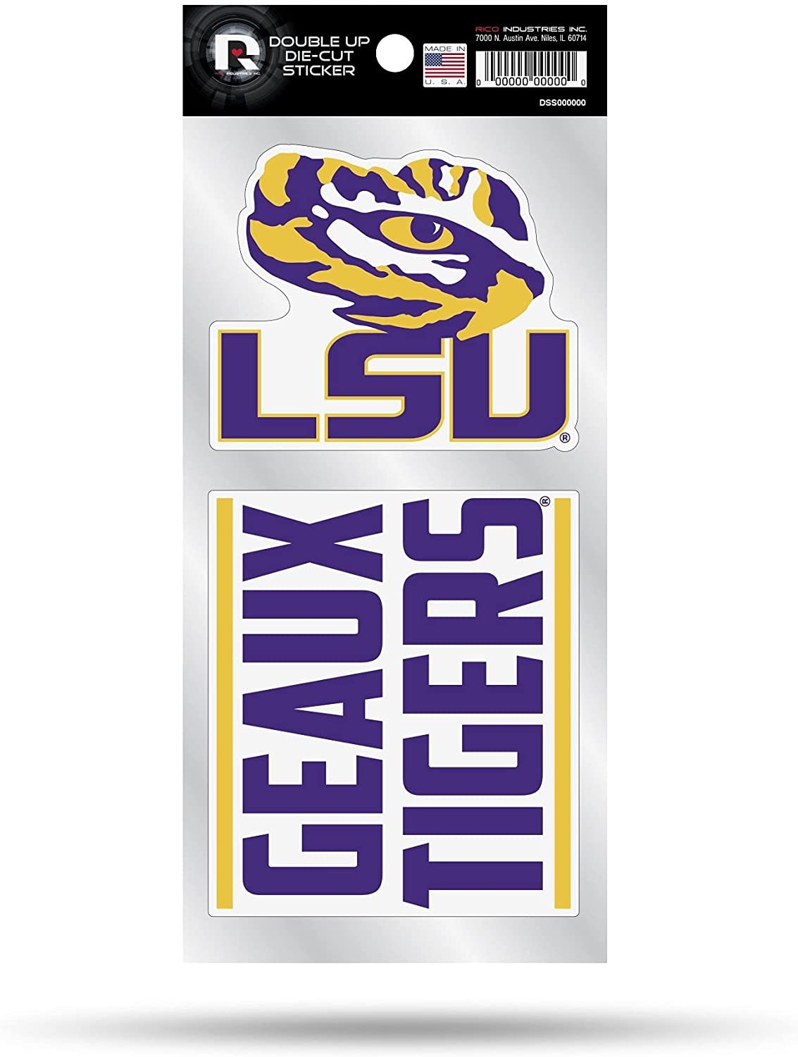 LSU Double Up Die Cut Sticker