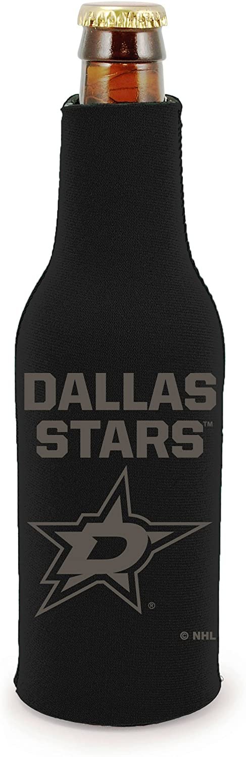 Dallas Stars 2-Pack Zipper Bottle Tonal Black Beverage Insulator Neoprene Holder Cooler Hockey