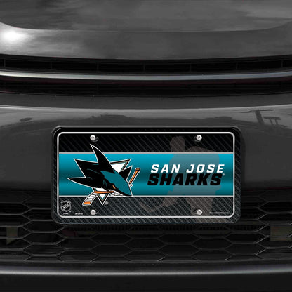 San Jose Sharks Metal License Plate Tag ALuminum Novelty 12x6 Inch City Design