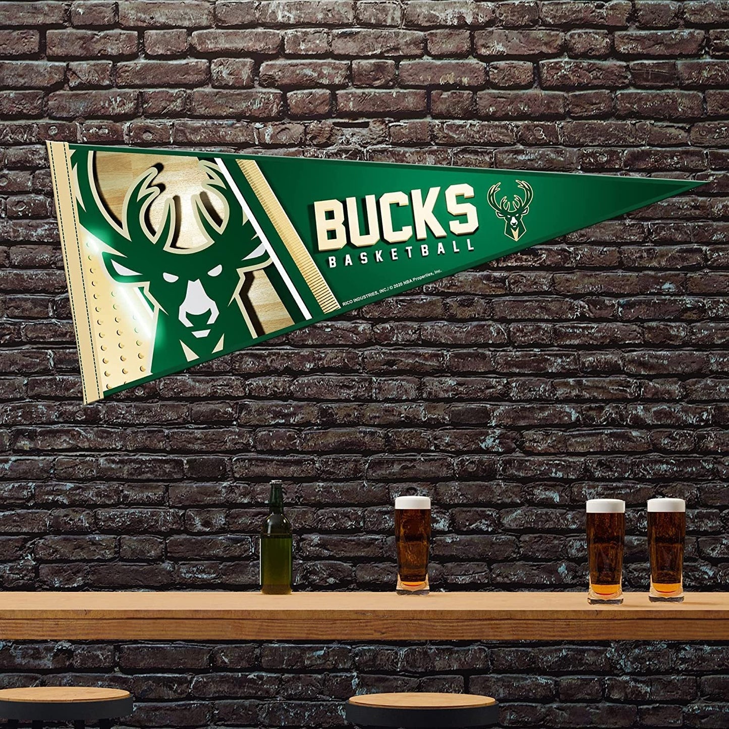 Rico Industries NCAA BYU Cougars Primary 12" x 30" Soft Felt Pennant - EZ to Hang - Home Décor (Game Room, Man Cave, Bed Room)