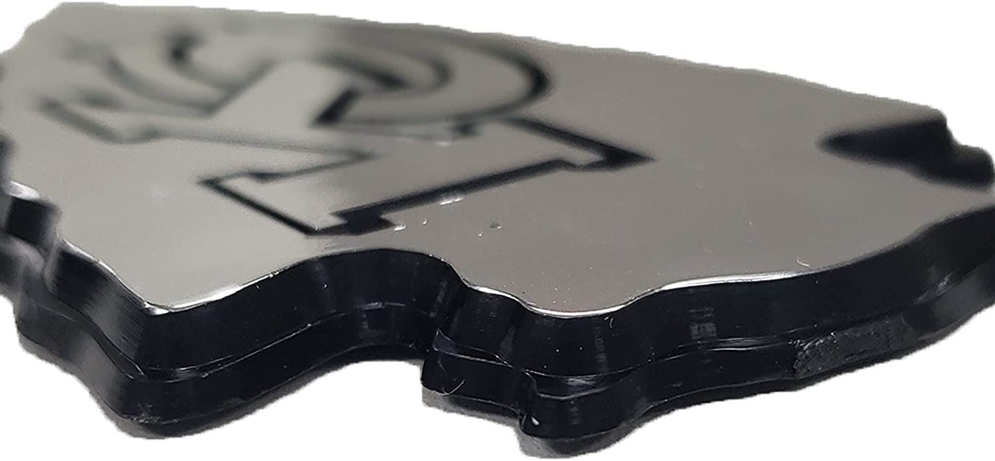 Winnipeg Jets Molded Plastic Auto Emblem, Silver Chrome Color, Raised, Adhesive Tape Backing