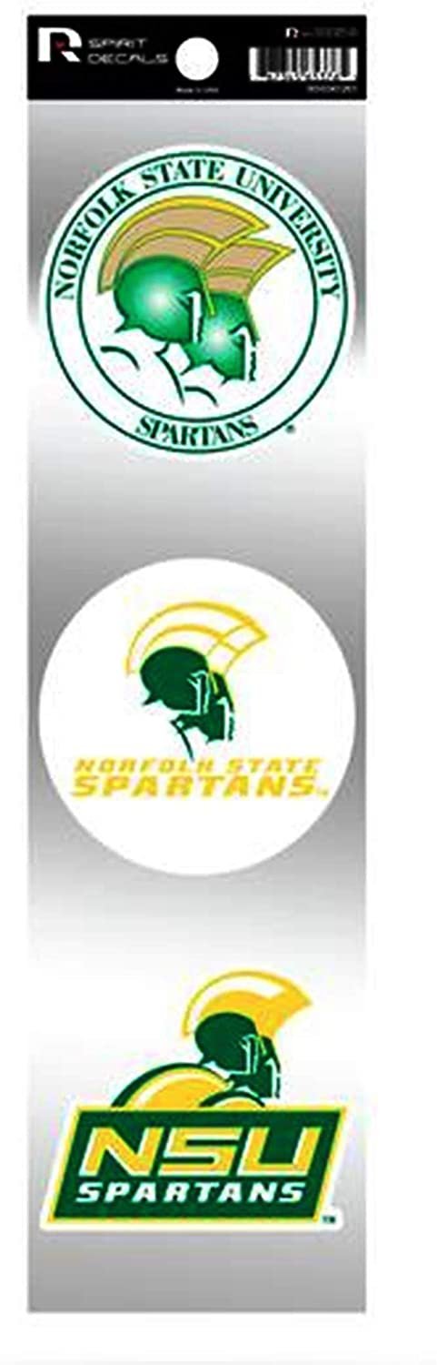 Norfolk State Spartans Triple Retro Decals Throwback Spirit Flat Vinyl Auto Home Sticker Sheet University of