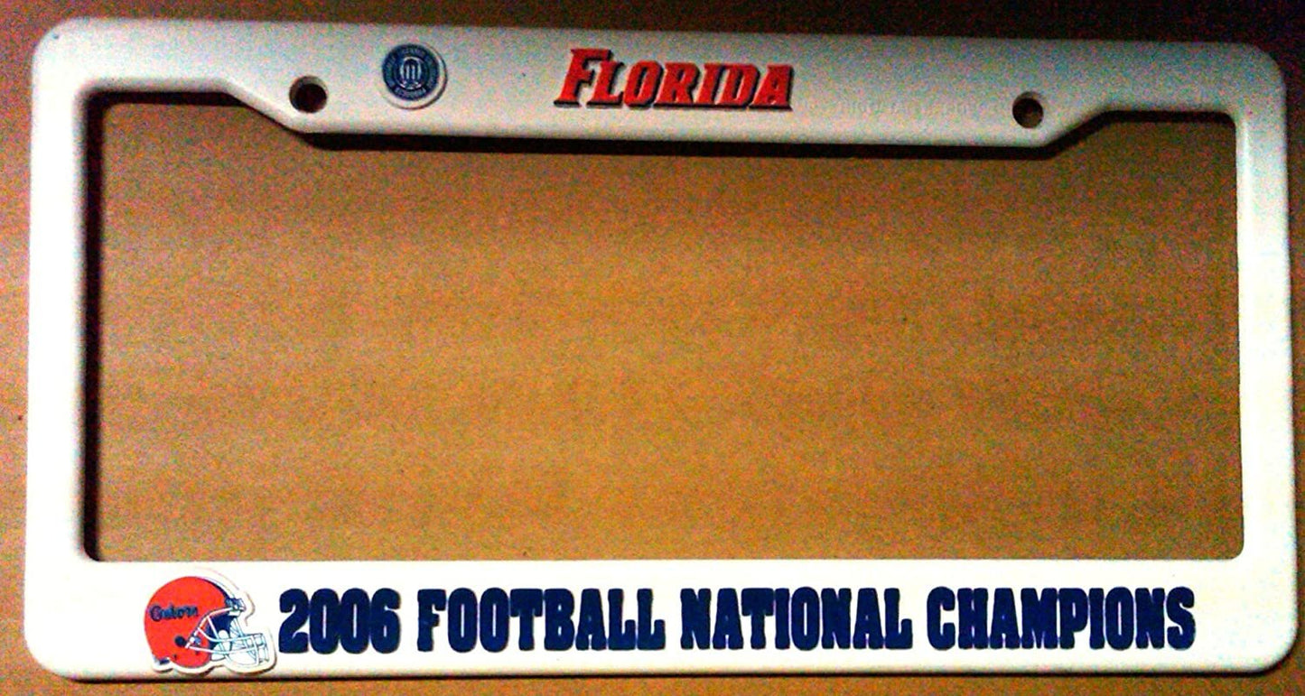 University of Florida Gators 2006 Champions Plastic License Plate Tag Frame Tag Cover