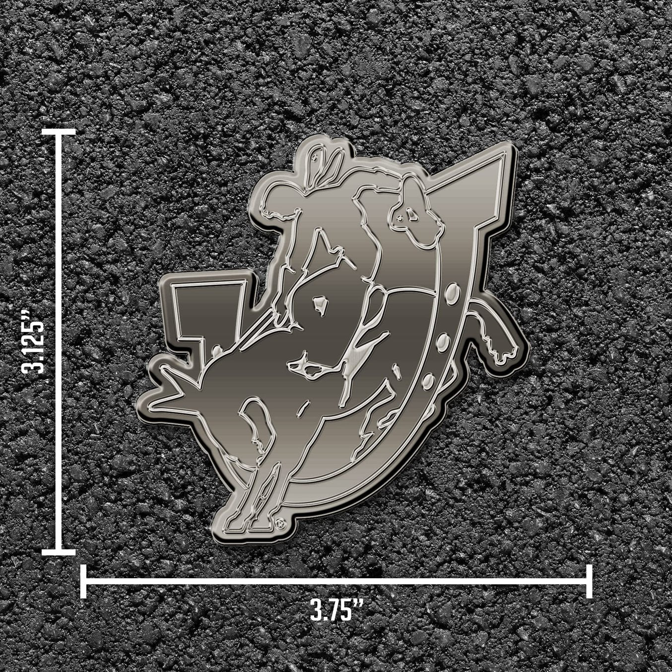 Rico Industries NCAA Southern Arkansas Muleriders Antique Auto Emblem Antique Nickel Auto Emblem for Car/Truck/SUV