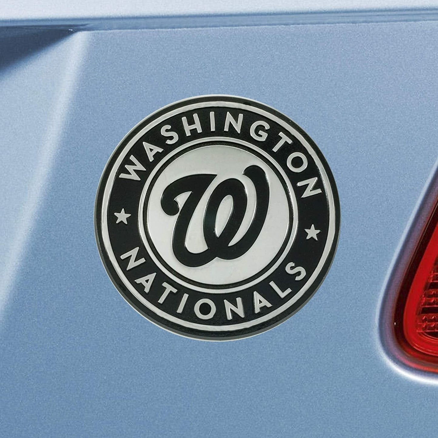 Washington Nationals Solid Metal Raised Auto Emblem Decal Adhesive Backing