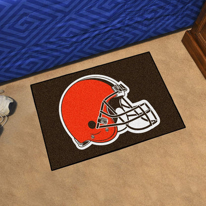 Cleveland Browns Floor Mat Area Rug, 20x30 Inch, Nylon, Anti-Skid Backing
