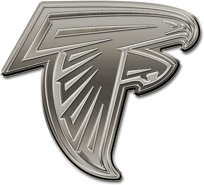 Atlanta Falcons Solid Metal Auto Emblem Antique Nickel Design
