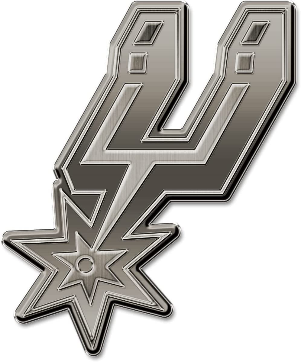 San Antonio Spurs Solid Metal Auto Emblem Antique Nickel for Car/Truck/SUV