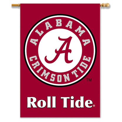 University of Alabama Crimson Tide Premium 2-Sided Banner Flag, 28x40 Inch, Sleeve at Top for Accepting Pole, Display Pole Sold Seperately
