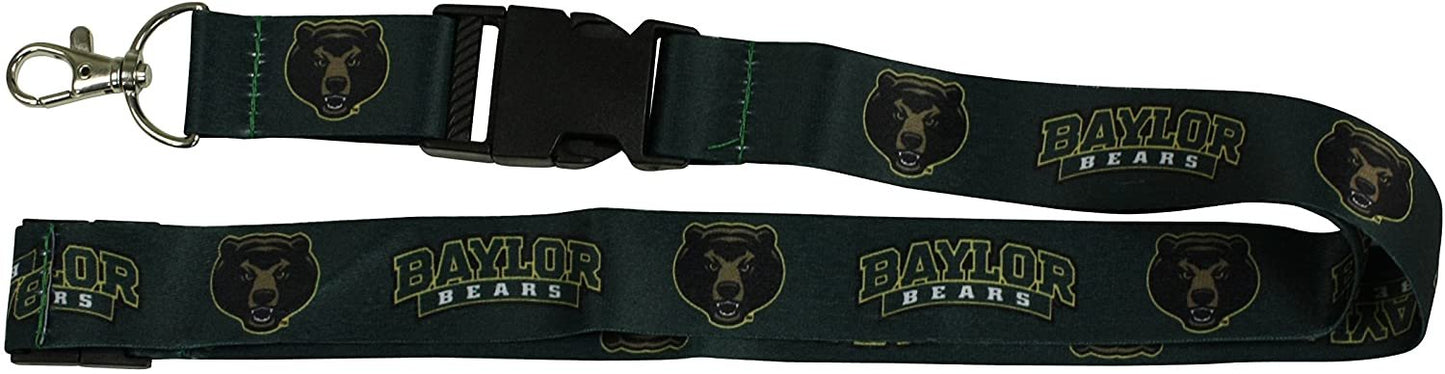 Baylor University Bears Lanyard Keychain Double Sided Breakaway Safety Design Adult 18 Inch