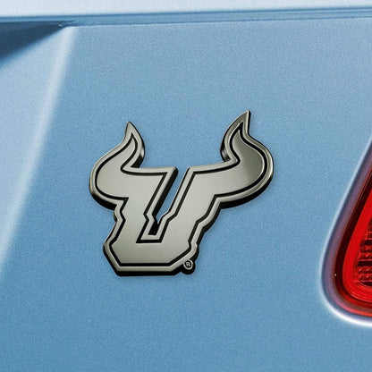 University of South Florida Bulls Solid Metal Raised Auto Emblem Decal Adhesive Backing
