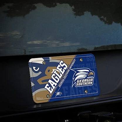 Georgia Southern University Eagles Premium Metal Auto Tag License Plate, Split Logo Design, 12x6 Inch