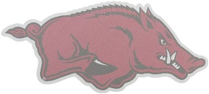 University of Arkansas Razorbacks 12 Inch Preforated Window Film Decal Sticker, One-Way Vision, Adhesive Backing