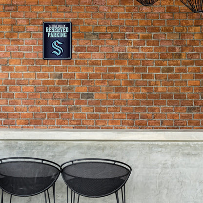 Seattle Kraken Metal Parking Wall Sign, 8.5x11 Inch