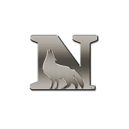 Rico Industries NCAA Newberry Wolves Antique Auto Emblem Antique Nickel Auto Emblem for Car/Truck/SUV