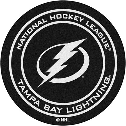 Tampa Bay Lightning 27 Inch Area Rug Floor Mat, Nylon, Anti-Skid Backing, Puck Shaped