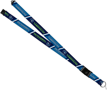 Minnesota Timberwolves Premium Lanyard Keychain 18 Inch Button Clip Safety Breakaway